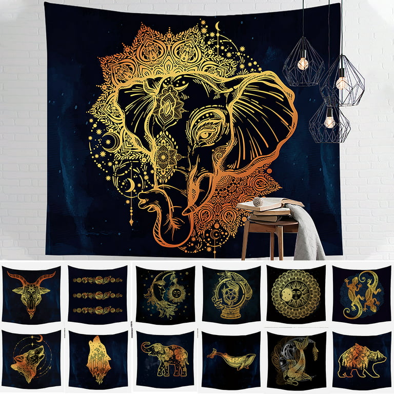 Tarot Psychedelic Tapestry Sun and Moon Throw Wall Hanging Bedspread Blanket Mat